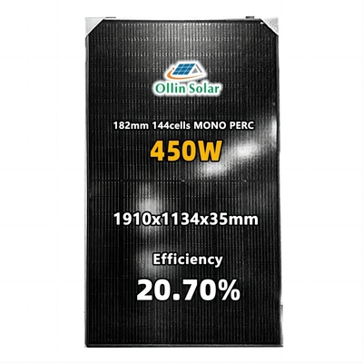 kaufen ALLER schwarzer Sonnenkollektor-monokristalline Sonnenkollektor-Halbzellen-Sonnenkollektor Kit For Homes 440W 445W 450W 455W 460W online manufacture