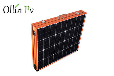 kaufen Orange Farbe, die tragbare Sonnenkollektoren für kampierende einfache Installation faltet online manufacture