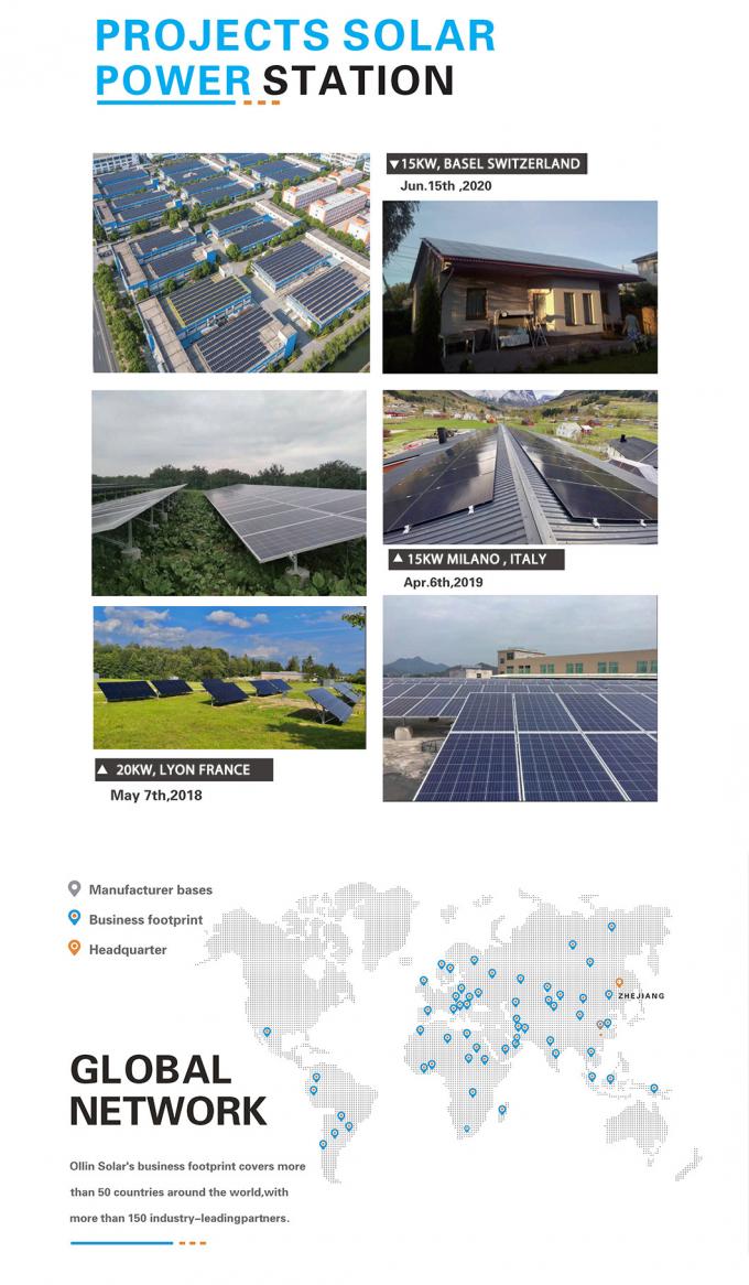 Foto-voltaischer Sonnenkollektor 490W 495W 500W schwarzes Rahmen-Ausgangs- Mono-Perc 9bb PV 11